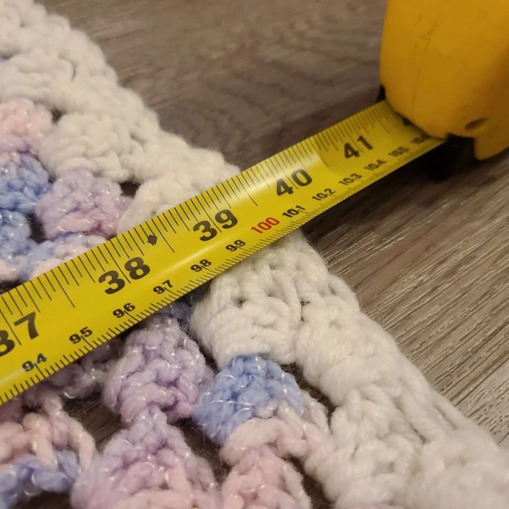 Crochet‎ Baby White Blanket Nursery Afghan Blanket Throw Couch 40 x 40 Handmade